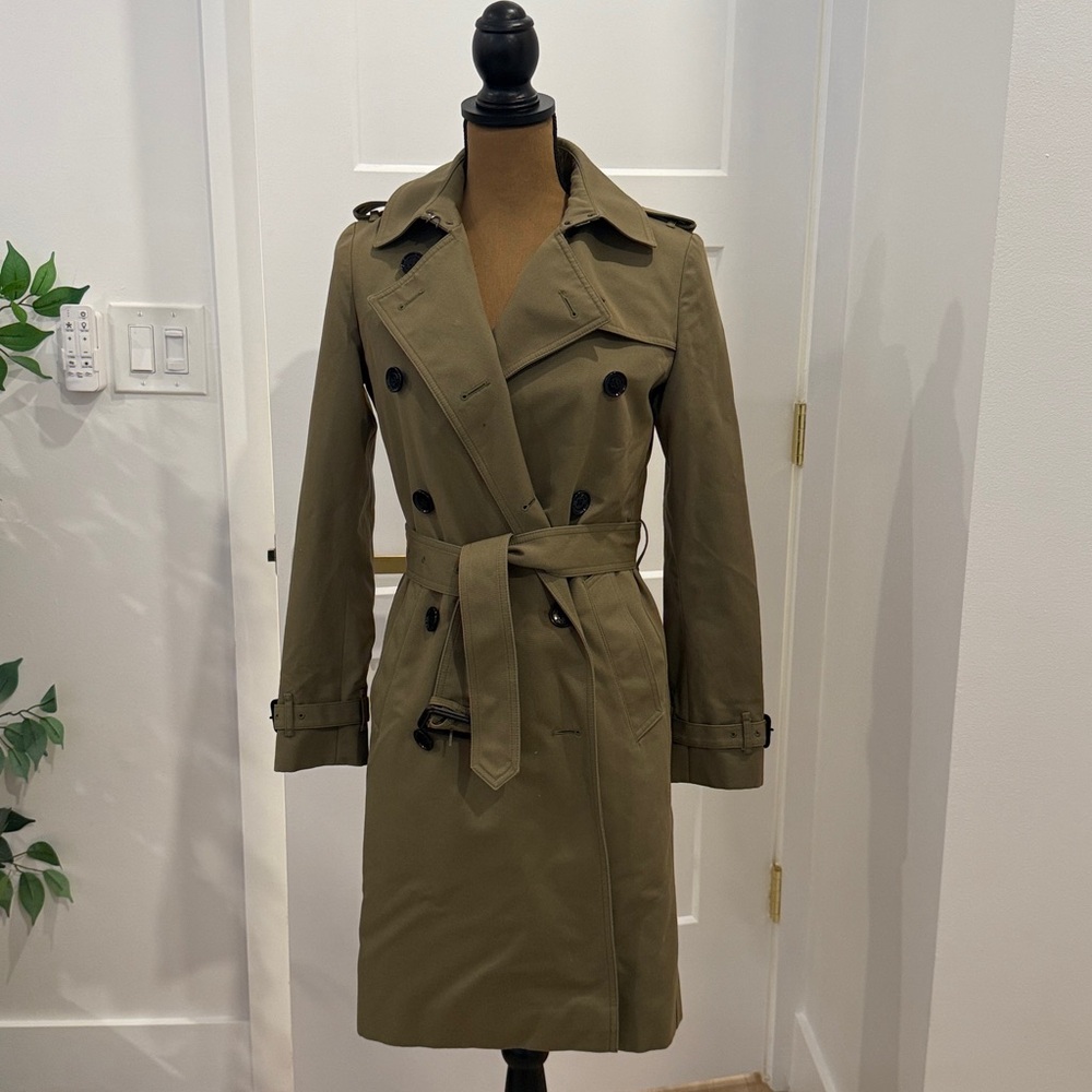 Burberry Olive Green Coat